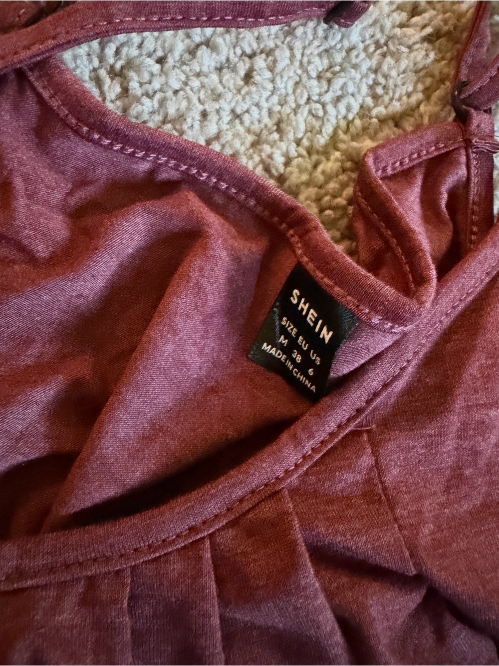 SHEIN Dusty Rose Scoop Neck Tank